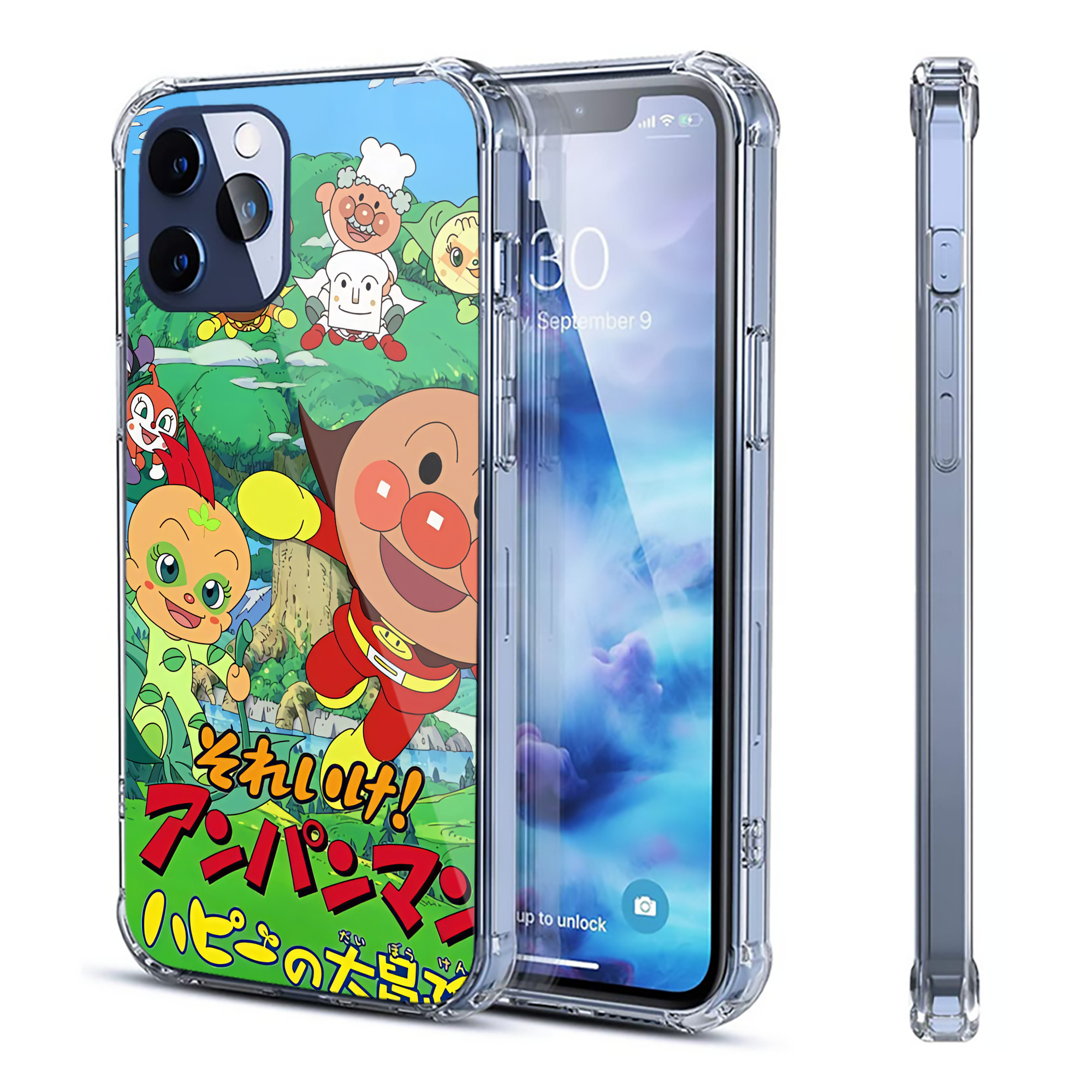（画像用） アンパンマン Anpanman 【iPhone 12シリーズ対応】透明スマホケース（クリアソフトケース）